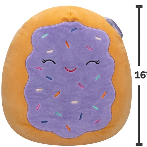 NWT Wylie the purple toaster pastry with sprinkles squish mallow kellytoy - Picture 6 of 6